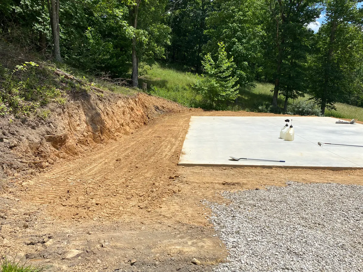Excavation and site work in progress